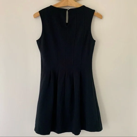 Monteau Jewel Neck Fit and Flare Little Black Cocktail Dress size Small - Picture 2 of 8